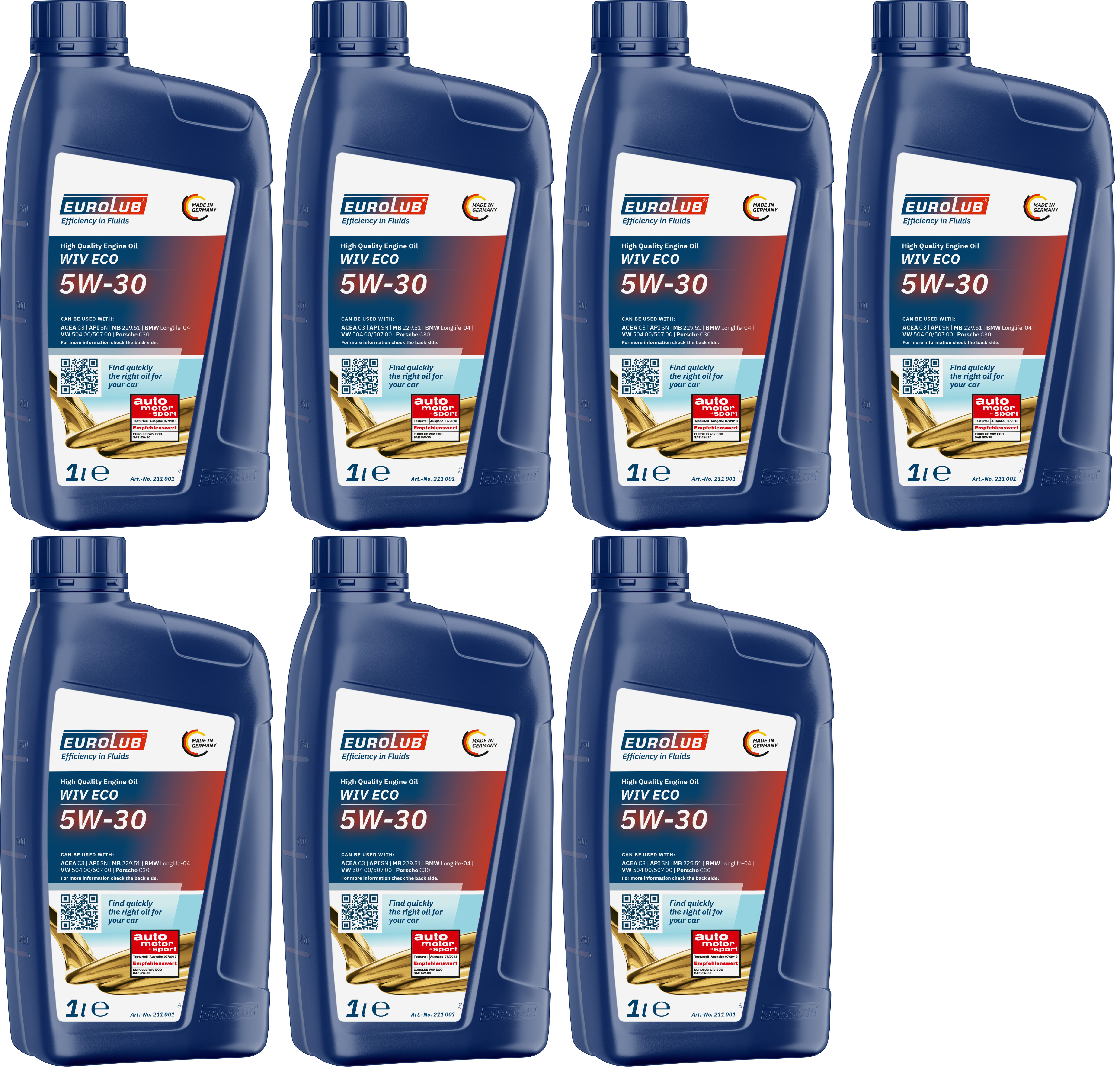 EUROLUB WIV ECO 5W-30 Motoröl 7x 1l = 7 Liter